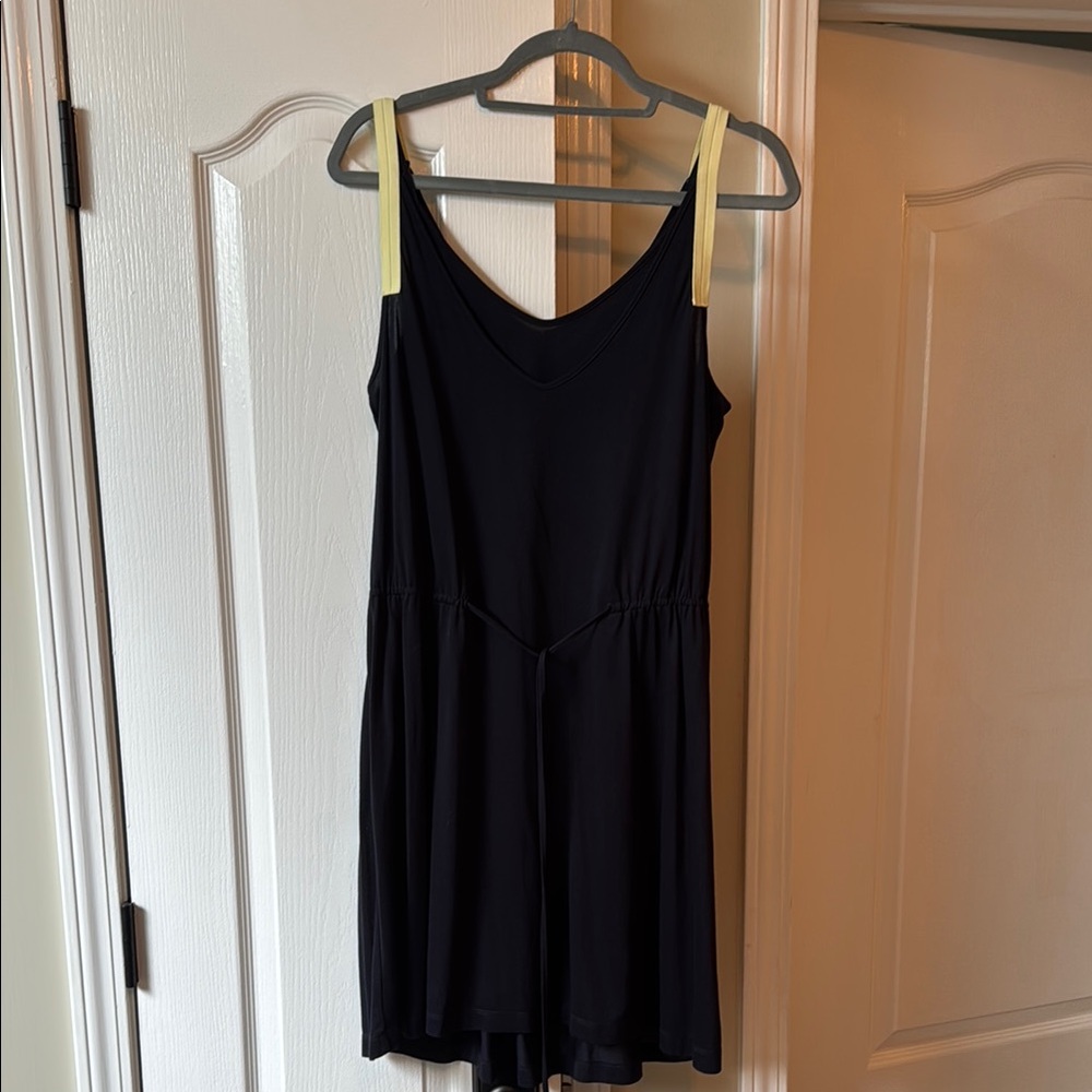 Club Monaco Navy Sleeveless Dress with Yellow Straps
